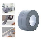 Fita Pvc Vedação Adesiva Portas Janelas Banheiro Pia Box Impermeável Cor Cinza