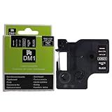 Fita Refil Compatível D1 43621 Preta Com Letras Brancas 6mm Para Rotulador Dymo LM150 LM160P LM210D LM420P LM500TS Color Pop