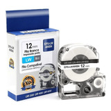 Fita Rotulador Epson Lw 300 Lw 400 Compativel 12mm Branca