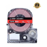 Fita Rotulador Epson Vermelha 18mm Comp