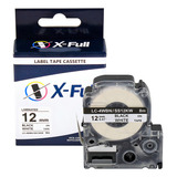 Fita Rotuladora 12mm Compatível Lc 4wbn Ss12kw Lw 400 Lw 700 Cor Lc 4wbn ss12kw Branca Letra Preta