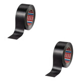 Fita Silver Tape Kit 2 Peça Tesa Duct Preta 48mm X 10m