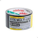 Fita Silver Tape Preta 48mm X 10m Adelbras Alta Resistencia