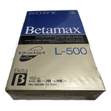 Fita Sony Betamax Virgem L 500 Lacrada Video Cassete K7