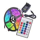 Fita Super Led Rgb 5050 5m C Controle Fonte Grátis