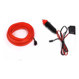 Fita Tubo Painel Neon Vermelho Led 5 Metros Aba 12v Carro