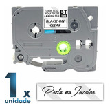 Fita Tz 131 Compatível Para Rotulador Brother 12mm Incolor Cor Letra Preta Fita Incolor