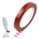 Fita Zebrada Vermelho P lacradora Sacola Lacra Saco 12mm100m