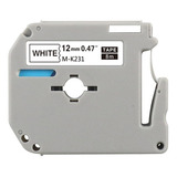 Fitas Mk Coloridas Compativel P Rotulador Brother Cor Mk231 Preto branco 12mm