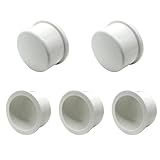 Fitvell 5 Peças Adaptador De Plugue De Extremidade De Tubo De PVC De 3 5 Cm Cronograma Deslizante SCH 40 Para Prateleira De Jardim DIY Home Industrial