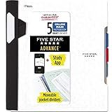 Five Star Caderno Espiral Avançado 5 Assuntos Papel Pautado Universitário 200 Folhas 28 X 21 Cm Branco 73154