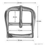 Fivela Passador Níquel 100un Para Cintos Calçados 15mm 1427