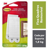 Fixa Quadros Adesivo Command Grande Ate 1 8kg 2 Unidades 3m