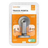 Fixador Porta Trava Magnética Batedor Rodapé Imã Piso Dual