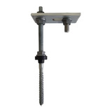 Fixador Suporte Perfil Telha Fibrocimento Madeira 250mm 4un