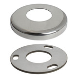 Flange Base Redonda Canopla Em Inox Tubo De Ø1 1 2 5 Un 