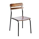 Flash Furniture Chipre Cadeira De Jantar De Madeira Maciça De Grau Comercial Com Acabamento De Armação De Metal Conjunto De 1 Cobre Antigo