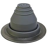 Flashers -1 Tubo De Teto Flexível EPDM Cinza Tubo De Cobertura De Metal Piscando -tubo OD 1-4- A 5-- - 100- Feito Nos EUA