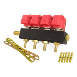 Flauta Bico Injetor Gnv Valtek 5 Geração Universal Mp48 Red
