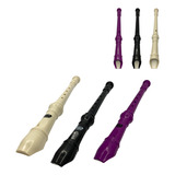 Flauta Doce Soprano Germânica Capa Com Vareta Para Limpeza