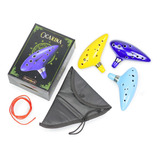 Flauta Ocarina Cerâmica Standard 12 Furos Em C Dó C Bag