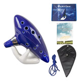 Flauta Ocarina Zelda C Caixa Manual Cordão E Suporte