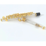 Flautim Piccolo Moresky Luthieria Transparente Chaves Dourad