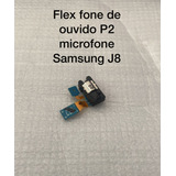 Flex Fone De Ouvido P2 Microfone Samsung J8