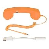 FLEXMAN Telefone Retrô Bluetooth- Telefone Vintage à Prova De Radiação Com Soquete De 3-5 Mm- Aparelho De Telefone Retrô Clássico Multifuncional Para Decoração De Smartphone -laranja-