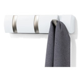 Flip 3 Cabideiro C 3 Ganchos Branco Prata Umbra