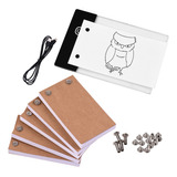 Flip Book Kit Com Luz Pad Led Caixa De Luz Tablet 300 Folhas