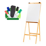 Flip Chart Madeira Quadro Branco 4 Caneta Apagador Reforçado