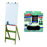 Flip Chart Mdf Quadro Branco 90x54cm Canetas Apagador