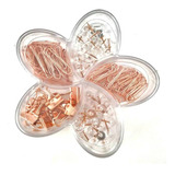Flor De Lotus Rose Binder Percevejos Clips Alfinete Molin