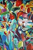 Floral Acrílico I 2017 De Tania Martins 60x90 Tela Canvas Para Quadro