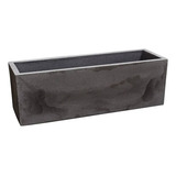 Floreira Flat 77 39l Cor Preto Ardosia Japi