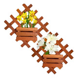 Floreira Jardim 30x30 Painel Madeira Cachepot 12x12 Kit