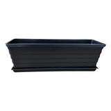 Floreira Jardineira 40cm Com Prato Vaso Para Plantas