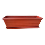 Floreira Vaso Jardineira Para Plantas 60cm Com Prato