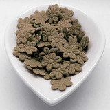 Florzinha Tecido Prensado ultrassom 2cm 100pc várias Cores
