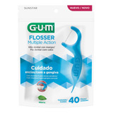 Flosser Fio Dental C Haste Multiple Action 40un Sabor Menta