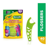 Flosser Fio Dental Infantil Com Haste C 40 Crayola