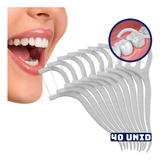 Flosser Fio Dental Suporte Com Haste Caixinha 40un