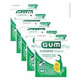 Flosser Gum Original Fio Dental Com Haste Sabor Menta 200 Unid Gum Verde