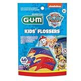 Flosser GUM Patrulha Canina Fio Dental Infantil Com Haste Sabor Uva 40 Unid Gum Sortidas