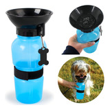 Fluffie Garrafa Bebedouro Água Portátil Para Cães Cachorro Pet Cor Azul