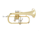 Flugelhorn Gatilho sib Laqueado Dourado Halk