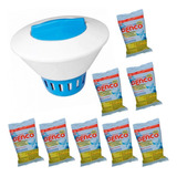 Flutuador Clorador Grande Para Piscina 8 Pastilhas Cloro