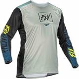 Fly Racing Camisa 2022 Lite Cinza Azul Petróleo Hi Vis Média