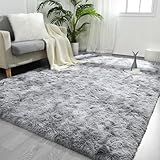 FlyDOIT Tapetes De área Grande Para Sala De Estar Tapete Felpudo Cinza Claro Tingido De 1 5 M X 1 5 M Tapetes Felpudos Macios De Pelúcia Modernos Para Quarto Meninas Quarto De Berçário Dormitório